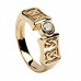 Irish Gold and Diamond Ring Celtic Knots - 14K Gold Irish Wedding Rings